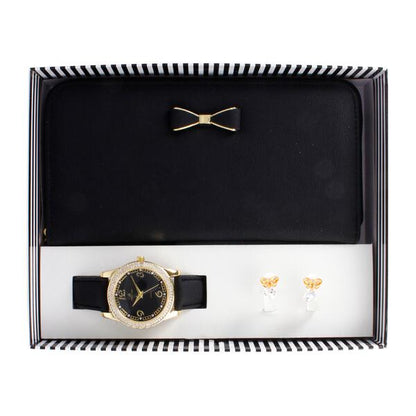 Ladies Matching Leather Watch and Wallet Set - LWS-107