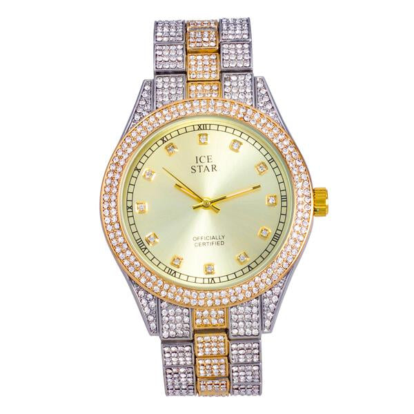 Urban Iced Out 44mm Metal Band Watch - 9120-MB