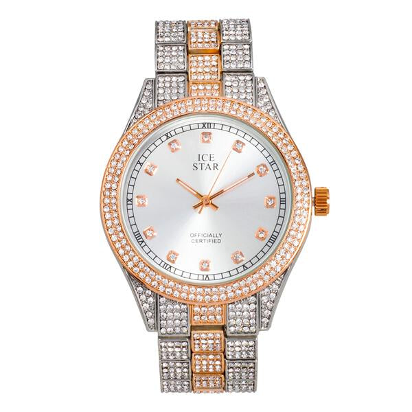 Urban Iced Out 44mm Metal Band Watch - 9120-MB