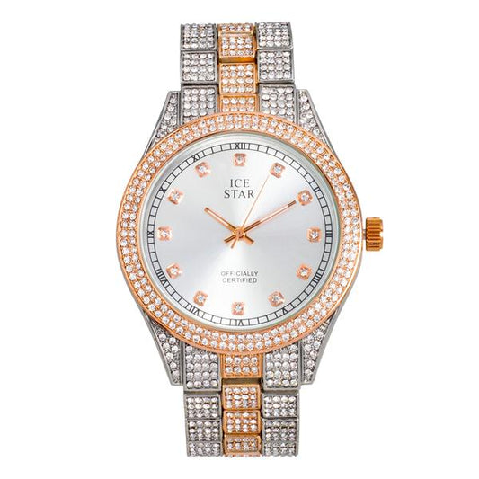Urban Iced Out 44mm Metal Band Watch - 9120-MB