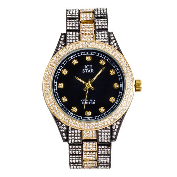 Urban Iced Out 44mm Metal Band Watch - 9120-MB