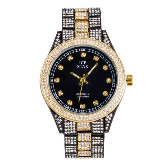 Urban Iced Out 44mm Metal Band Watch - 9120-MB