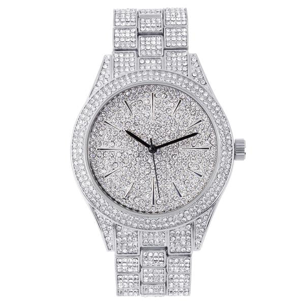 Urban Iced Out 44mm Metal Band Watch - 8798-MB