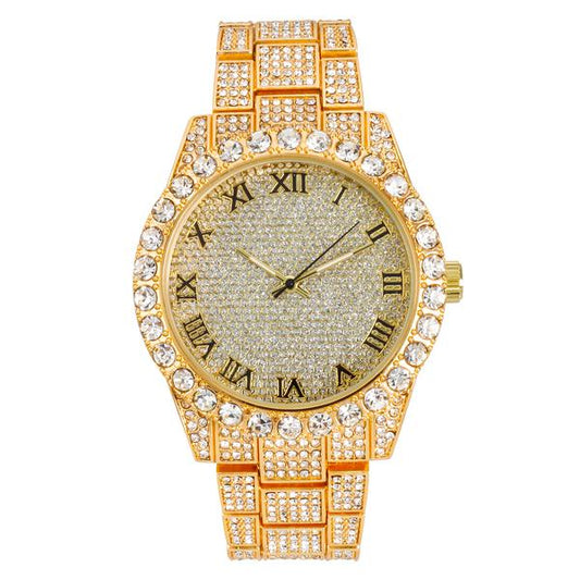 Urban Iced Out 44mm Metal Band Watch - 9034V-MB
