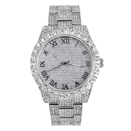 Urban Iced Out 44mm Metal Band Watch - 9034V-MB