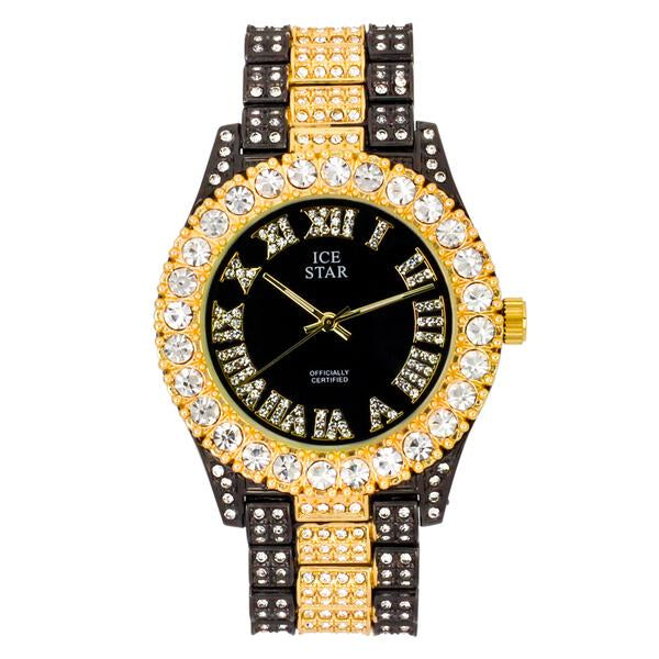 Urban Iced Out 44mm Metal Band Watch - 8719D-MB