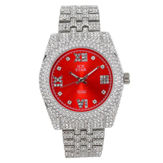 Urban Iced Out  Metal Band Watch  - 9480S-MB