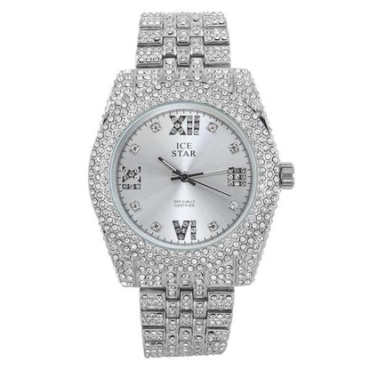 Urban Iced Out  Metal Band Watch  - 9480S-MB