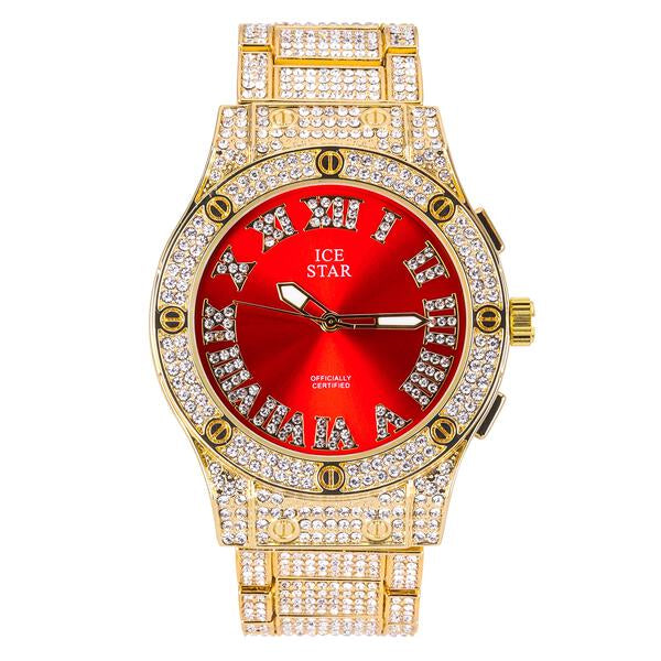Urban Iced Out 44mm Metal Band Watch - 9195S-MB