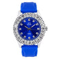Urban Cross Dial Silicone Band Watch - 8732B-SB