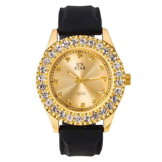 Urban Cross Dial Silicone Band Watch - 8732B-SB