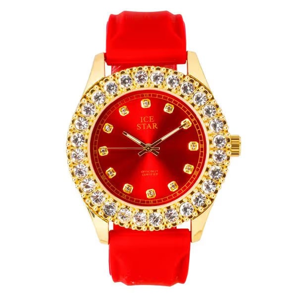 Urban Cross Dial Silicone Band Watch - 8732B-SB
