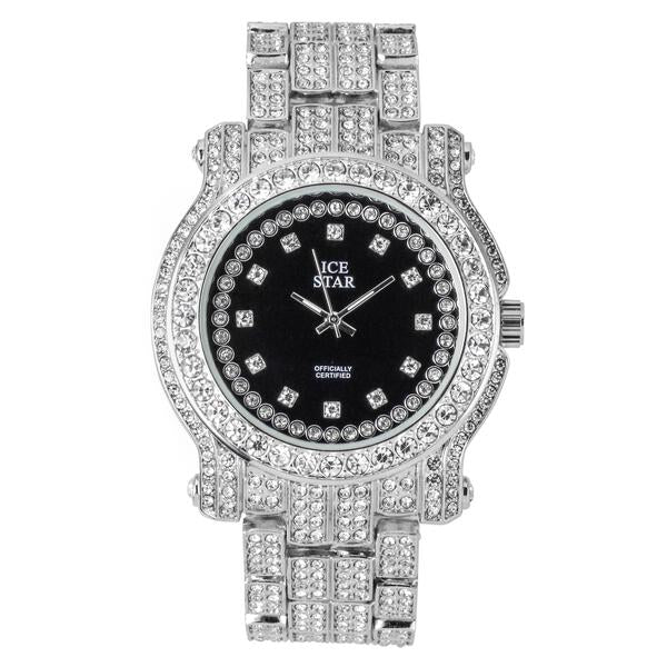 Urban Iced Out 44mm Metal Band Watch - 7341P-MB