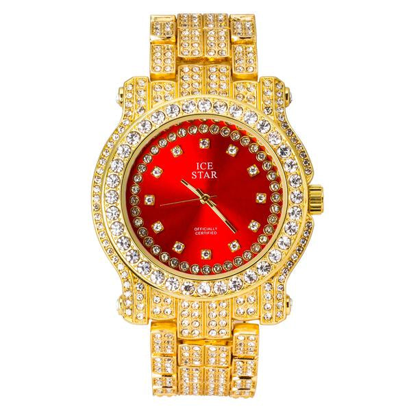 Urban Iced Out 44mm Metal Band Watch - 7341P-MB