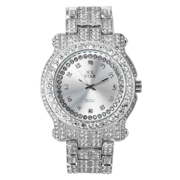 Urban Iced Out 44mm Metal Band Watch - 7341P-MB