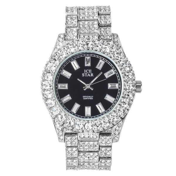 Urban Iced Out 44mm Metal Band Watch - 8719Q-MB