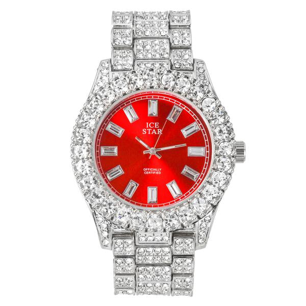 Urban Iced Out 44mm Metal Band Watch - 8719Q-MB