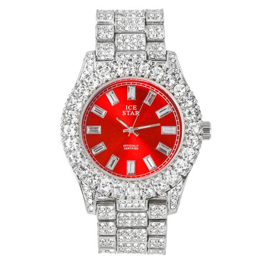 Urban Iced Out 44mm Metal Band Watch - 8719Q-MB