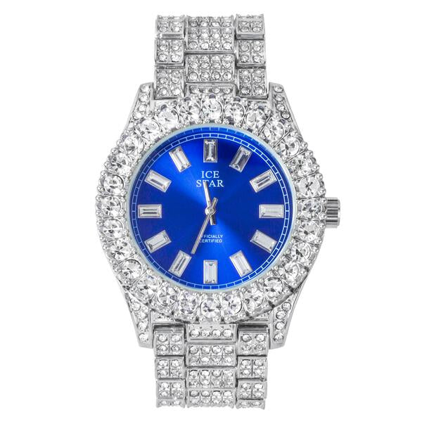 Urban Iced Out 44mm Metal Band Watch - 8719Q-MB