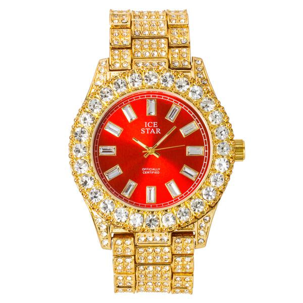 Urban Iced Out 44mm Metal Band Watch - 8719Q-MB