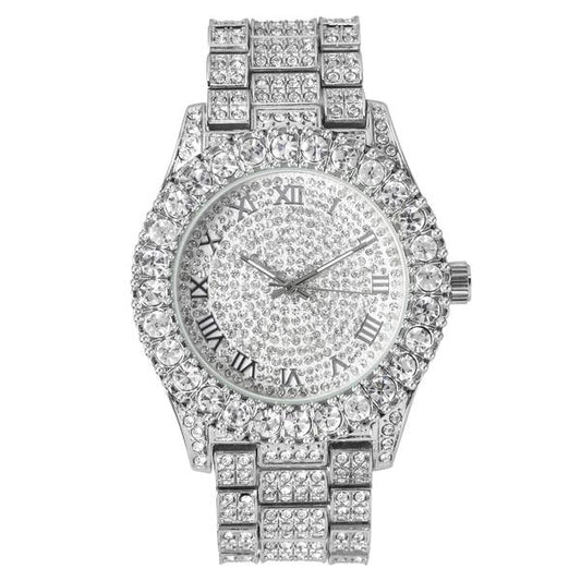 Urban Iced Out 44mm Metal Band Watch - 8719W-MB