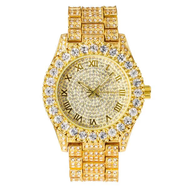 Urban Iced-Out Chandelier Metal Band Watch - 8719W-MB