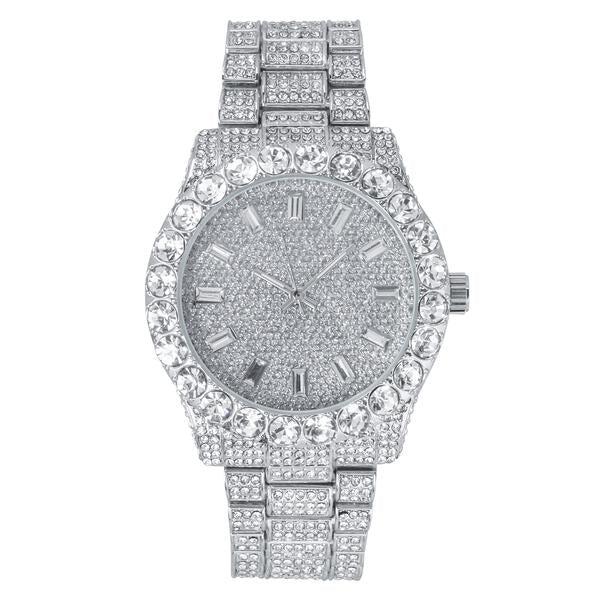 Urban Iced Out 43mm Metal Band Watch - 9482U-MB