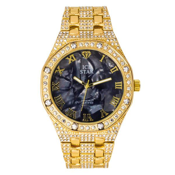 Urban Iced Out 46mm Metal Band Watch - 9122M-MB