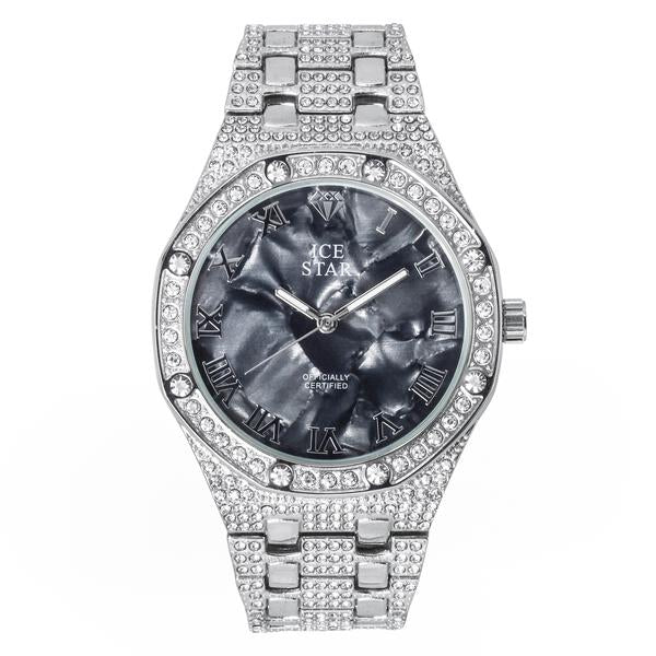 Urban Iced Out 46mm Metal Band Watch - 9122M-MB