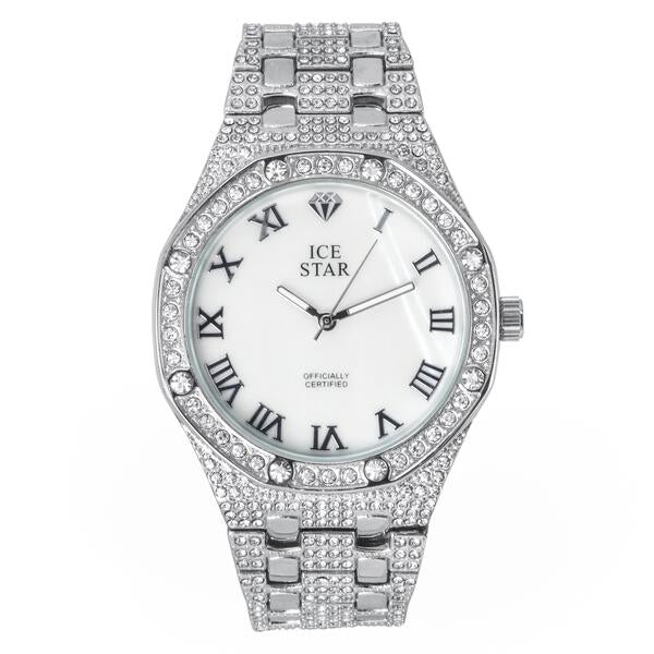 Urban Iced Out 46mm Metal Band Watch - 9122M-MB