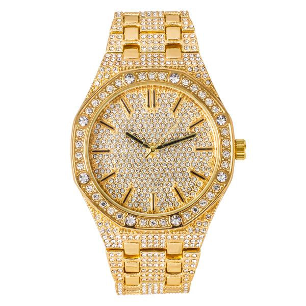 Urban Iced Out 46mm Metal Band Watch - 9122A-MB
