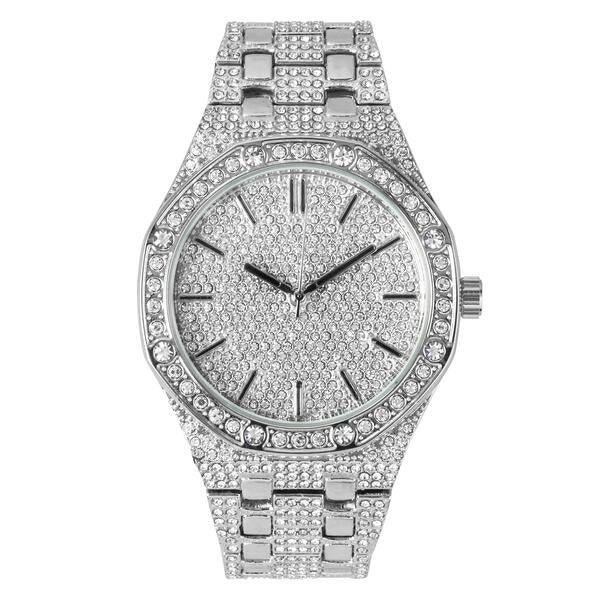 Urban Iced Out 46mm Metal Band Watch - 9122A-MB