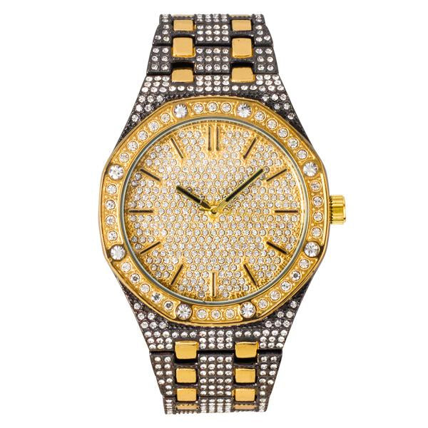 Urban Iced Out 46mm Metal Band Watch - 9122A-MB