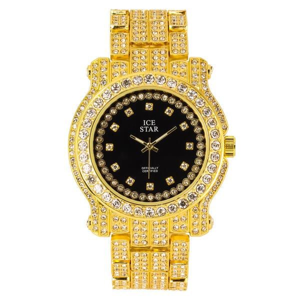 Urban Iced Out 44mm Metal Band Watch - 7341P-MB