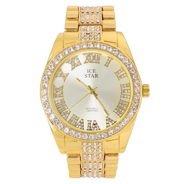 Urban Iced Out 45mm Metal Band Watch - 8180D-MB