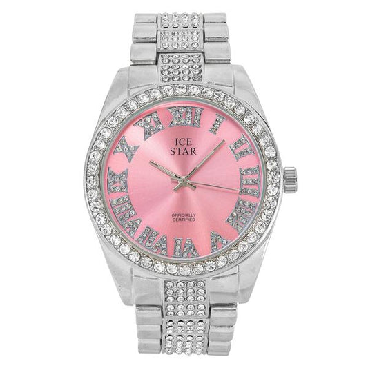 Urban Iced Out 45mm Metal Band Watch - 8180D-MB