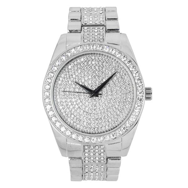Urban Iced Out 45mm Metal Band Watch - 8180-MB