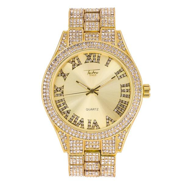 Urban Iced Out 44mm Metal Band Watch - 9120X-MB