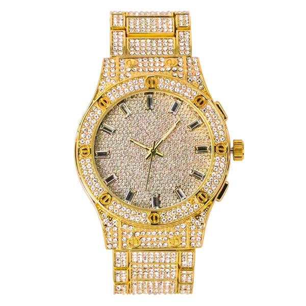 Urban Iced Out 44mm Metal Band Watch - 9195U-MB