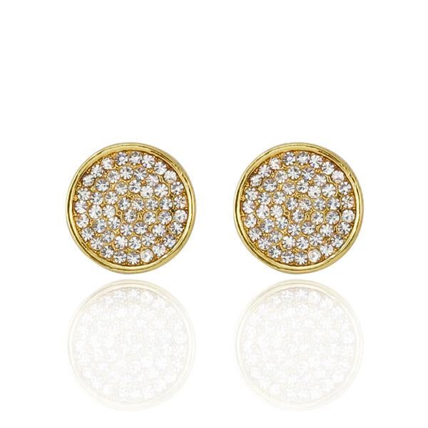 14mm Round Pave Earrings - MP 205