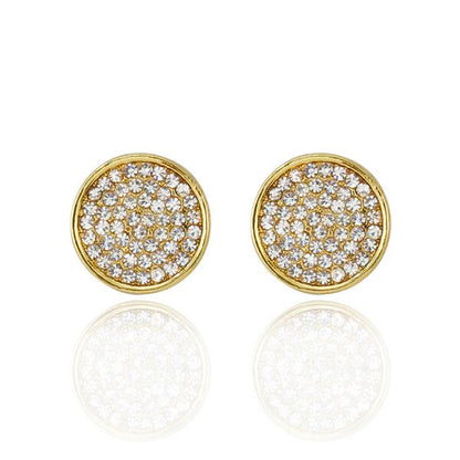14mm Round Pave Earrings - MP 205