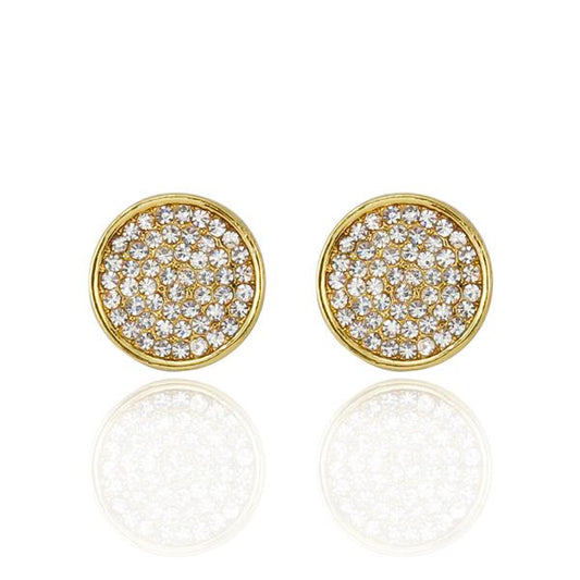 14mm Round Pave Earrings - MP 205