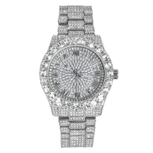 Urban Iced Out 43mm Metal Band Watch - 9482W-MB