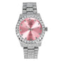 Ladies Iced-Out 42mm Metal Band Watch - 9478B-MB