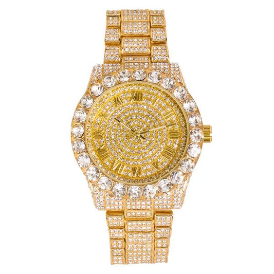 Urban Iced Out 43mm Metal Band Watch - 9482W-MB