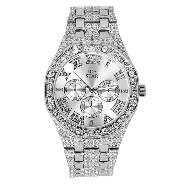 Urban Iced Out 46mm Metal Band Watch - 9122S-MB