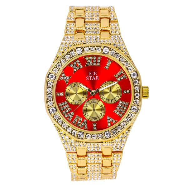 Urban Iced Out 46mm Metal Band Watch - 9122S-MB