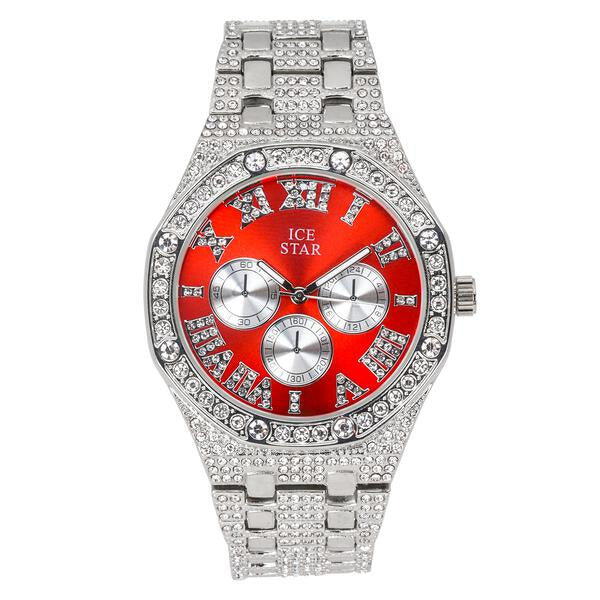 Urban Iced Out 46mm Metal Band Watch - 9122S-MB