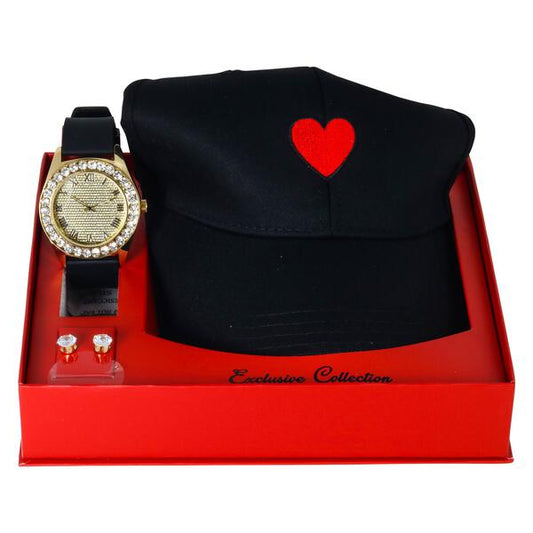 Watch and Heart Hat Gift Set - 8653-WHS-24