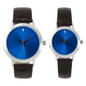 His and Her Matching Leather Band Watch Set - HH4904 LB